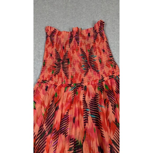 Maria Cher Women Dress Small NWT Smocked Bodice Strapless Asymmetrical Midi - Picture 2 of 9